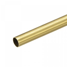 sourcing map Brass Round Tube 12mm OD 0.5mm Wall Thickness 200mm Length Pipe Tubing