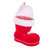 Idena Flocked Santa Boots, red, 10 x 9 x 5
