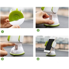 Generic car Phone Holder Mount with Silicone Suction Cup Base Support on Dashboard or Glass