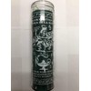 Lucky Lottery UNSCENTED Green Pillar Candle in Glass