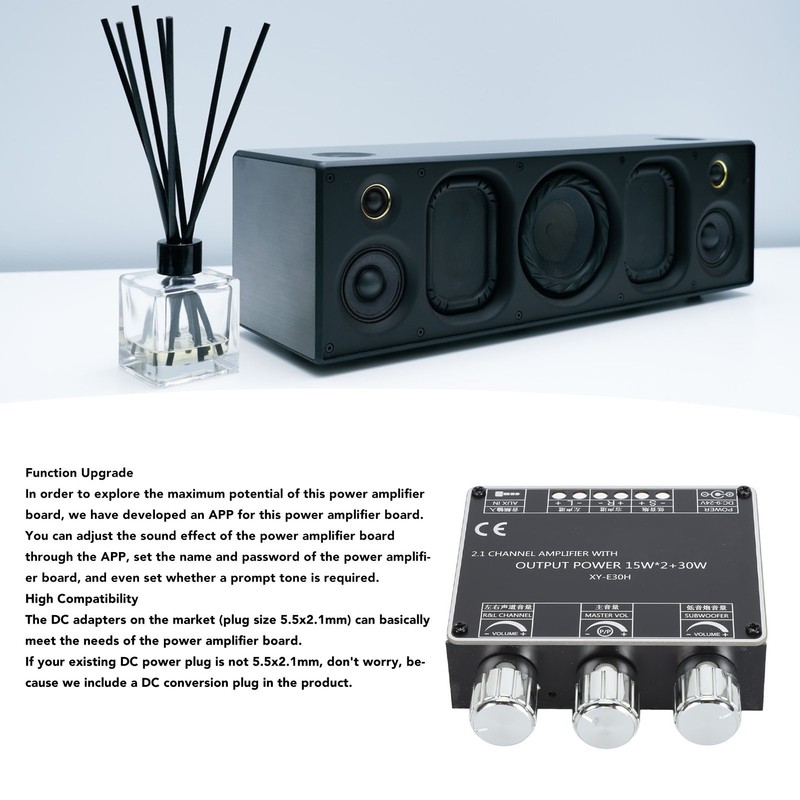XY E30H 2.1 Channel Bluetooth Power Amplifier Board APP Control