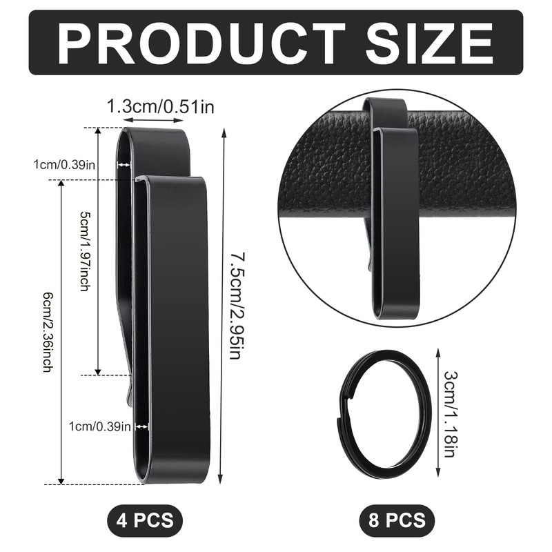 zalati Key Ring, Belt Ring, Quick Release, Key Holder, Robust