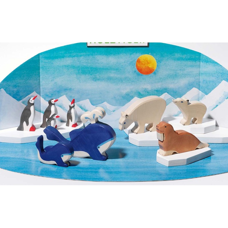 Holztiger Little Blue Whale Toy Figure