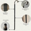 Wooden Walking Cane with Wolf Head Handle, Black Wood and