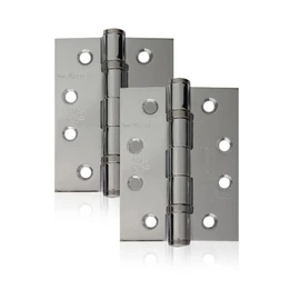 UAP 2 Set of Ball Bearing Door Hinges 4 Inch (100mm x 75mm) – Mild Steel Butt Hinges, Heavy Duty for External & Internal Doors, Residential & Commercial (2 Pack, Satin Chrome Plated)