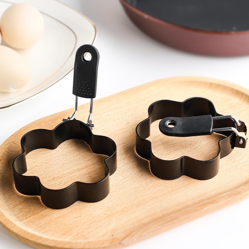 Egg Rings Stainless Steel 2 Pieces Egg Mould Fried Egg