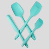 Juego de 4 espátulas de silicona flexibles, resistentes al calor,