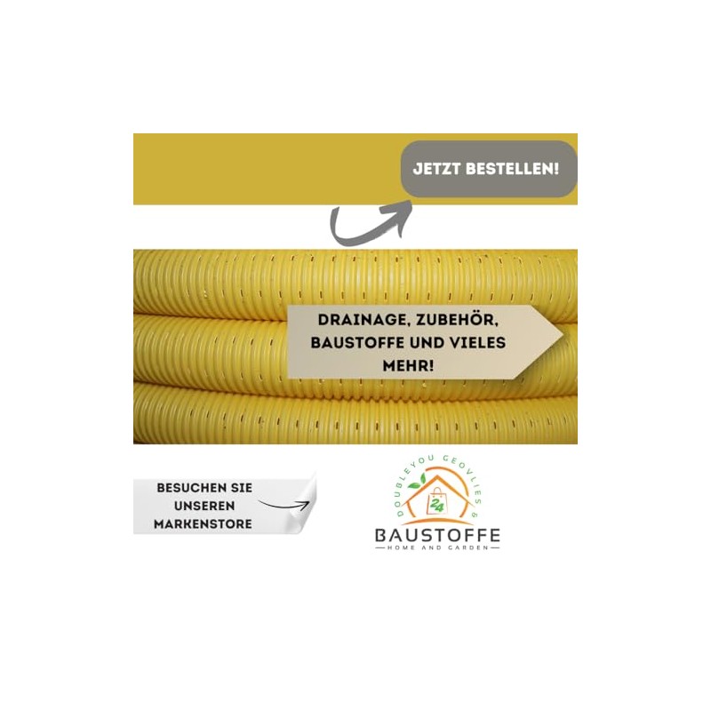 Doubleyou Geovlies & Baustoffe Drainage Reducing Sleeve for Drainage Pipes