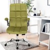 KCREAM Executive Office Chair,Velvet Office Chairs Green Chair with Lumbar