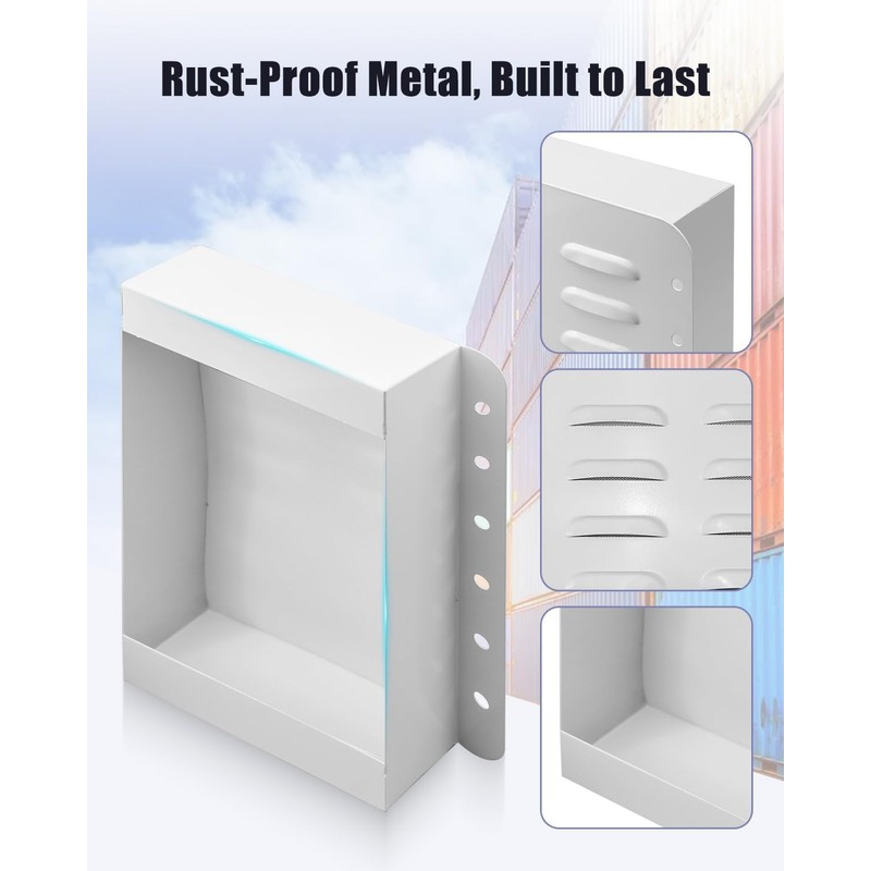 HZSIFU 2 pcs Heavy Steel Shipping Container Vent with Screen,