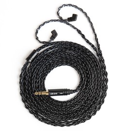 keephifi KBEAR ST12 Plus 2Meters Black IEM Cable 3.5MM 2PIN-C Type, 8-Strand 4N OFC Silver-Plated Upgraded Cable for KZ EDX Pro, Castor, DQS, ZS10 Pro, ZS10 PRO X, PR1, PR2, TANGZU WANER, TRN MT1