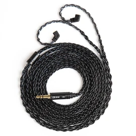 keephifi KBEAR ST12 Plus 2Meters Black IEM Cable 3.5MM 2PIN-C Type, 8-Strand 4N OFC Silver-Plated Upgraded Cable for KZ EDX Pro, Castor, DQS, ZS10 Pro, ZS10 PRO X, PR1, PR2, TANGZU WANER, TRN MT1