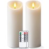 5plots 9" x 3" Flickering Flameless Candles - Battery Operated