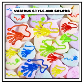 48 Pcs Sticky Hands Bulk Party Favors for Kids, Fun Sticky Hand Toys for Students Prizes, Easter Basket or Goodie Bag Stuffers, Stretchy Sticky Hand Sensory Toys, Prize Box Toys for Kids Classroom