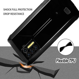 GEJEFA Case for Ulefone Power Armor 13, Slim Soft TPU Shock-Absorption Protective Cover for Ulefone Power Armor 13, Black