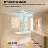 NookNova Bathroom Exhaust Fan with Light, Quiet Ventilation Fan, 100