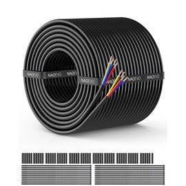 16 Gauge Wire 4 Conductor Electrical Wire, 16 AWG Wire Stranded PVC Cord, 12V Low Voltage/Tinned Copper/Flexible/16/4 Wire for Automotive Wire LED Strips Lamp Lighting Marine (100FT-30.48M)