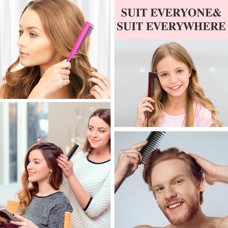 Leinuosen 3 Pcs Triple Teasing Comb Rat Tail Comb Tool