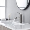 Bathroom Faucet Brushed Nickel One-Handle, Modern one Hole Bathroom Sink