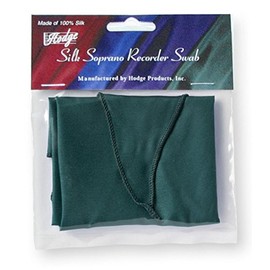 Hodge Silk Soprano Recorder Swab - Green