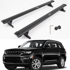 SAREMAS Upgraded Cargo Racks for 2021-2025 Jeep Grand Cherokee L & 2022-2025 Jeep Grand Cherokee Roof Rack Cross Bars Rail Luggage Carrier Lockable Accessories