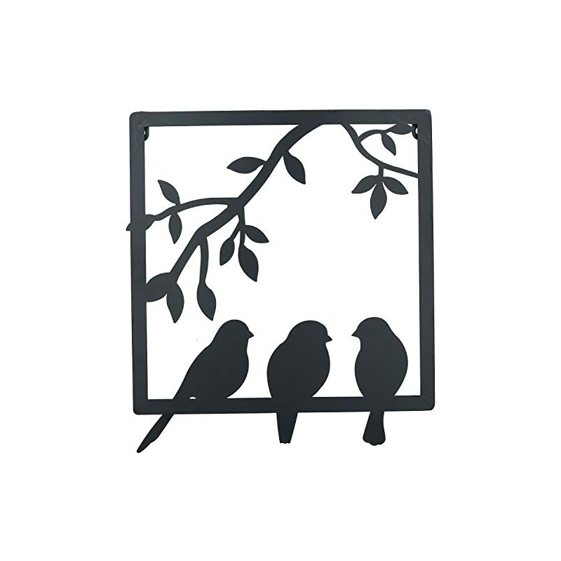 AB Tools 3 Birds on Wire Branch Wall Art Metal