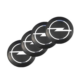 888 4 x Black 4x56mm Wheel Hub Cap Logo Hub Cover Sticker