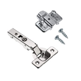 Rok Titus Kitchen Cabinet Hinge with 0mm Mounting Plate 110 Degree Frameless Euro Full Overlay-FL0 Concealed T45S0M110 + TCCA0MMP Kit European Made (25, Full Overlay-FL0)