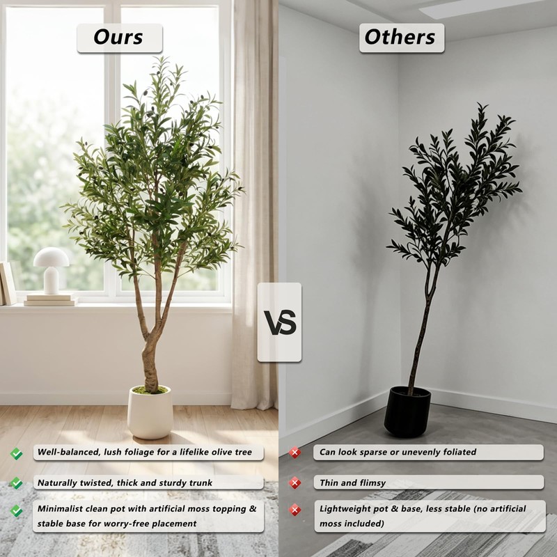 LYLYFAN Olive Tree Artificial Indoor 7FT Faux Olive Tree with