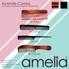 Amelia Beauty Cellulose Acetate 7in Styling Comb, Handmade, Smooth Edges,