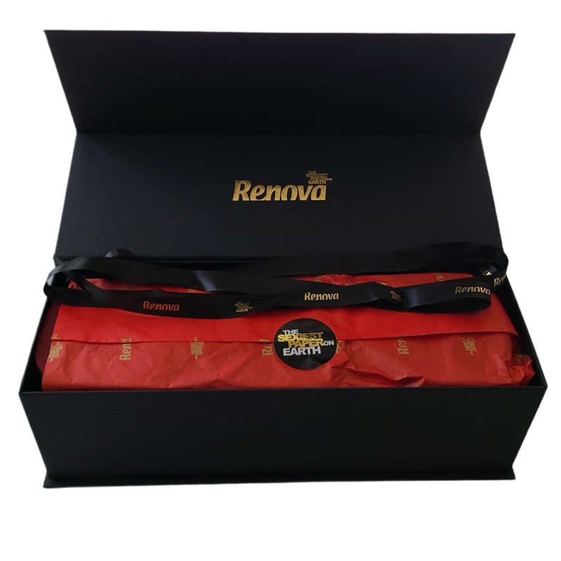 Gift Box Toilet Paper 4 Ply Black & Red 3