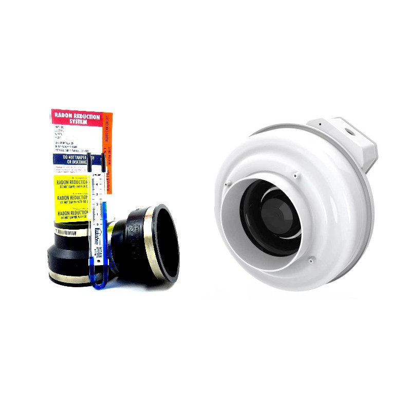 Fantech Rn1 Radon Mitigation Fan & Install Kit with Dynameter