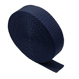 The Bead Shop - Heavy Duty Polypropylene Webbing Strap Tape for Rucksack, Backpacks, Luggage/Cargo Strapping, Belts - 5 Metres (Navy, 25mm)