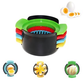 SVUPUE Eierschneider, Eischneidewerkzeug, 4 in 1 Eierschneider für Schneiden von Gekochten Eiern, Erdbeeren, Kiwis