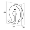 Tiger Twin White Suction Hook Hooks, Stainless Steel, One Size