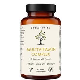 Multivitamin Complex | Full Spectrum Daily Multivitamin with 30+ Vitamins, Minerals, Amino Acids & Turmeric | 60 Vegan Tablets | Immune, Energy & General Wellbeing Support