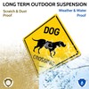 BTHUKO Dog Silhouette Crossing 12" X 12" Funny Novelty Road