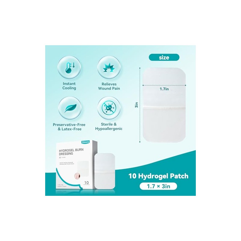 Dimora - Aderezo para heridas de hidrogel de 1.7 x