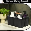 Portable Shower Caddy Basket with Compartments, Plastic Divided Cleaning Caddy