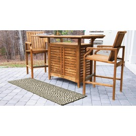 Unique Loom Outdoor Collection Area Rug - Cape Town (2' x 8' Runner, Green/ Ivory)
