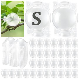Tanlade 160 Pcs Air Layering Pods Reusable Plant Root Growing Propagation Box Transparent Automatic Buckle Grafting Ball for Plant Asexual Reproduction Cutting Seedlings, Small