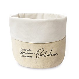 Grafik-Werkstatt Fabric basket made of 100% cotton, bread basket, utensilo, rolls