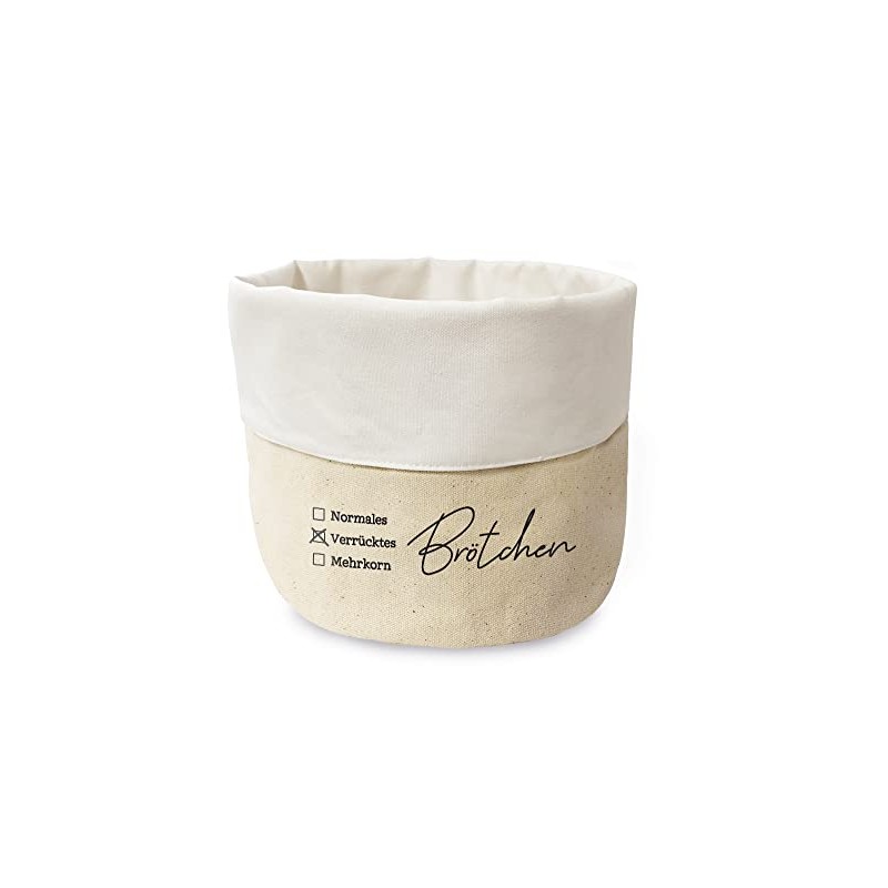 Grafik-Werkstatt Fabric basket made of 100% cotton, bread basket, utensilo,