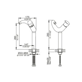Ubath - High Chrome Single Lever Basin Faucet Cupc Certified ‎U.721570.C