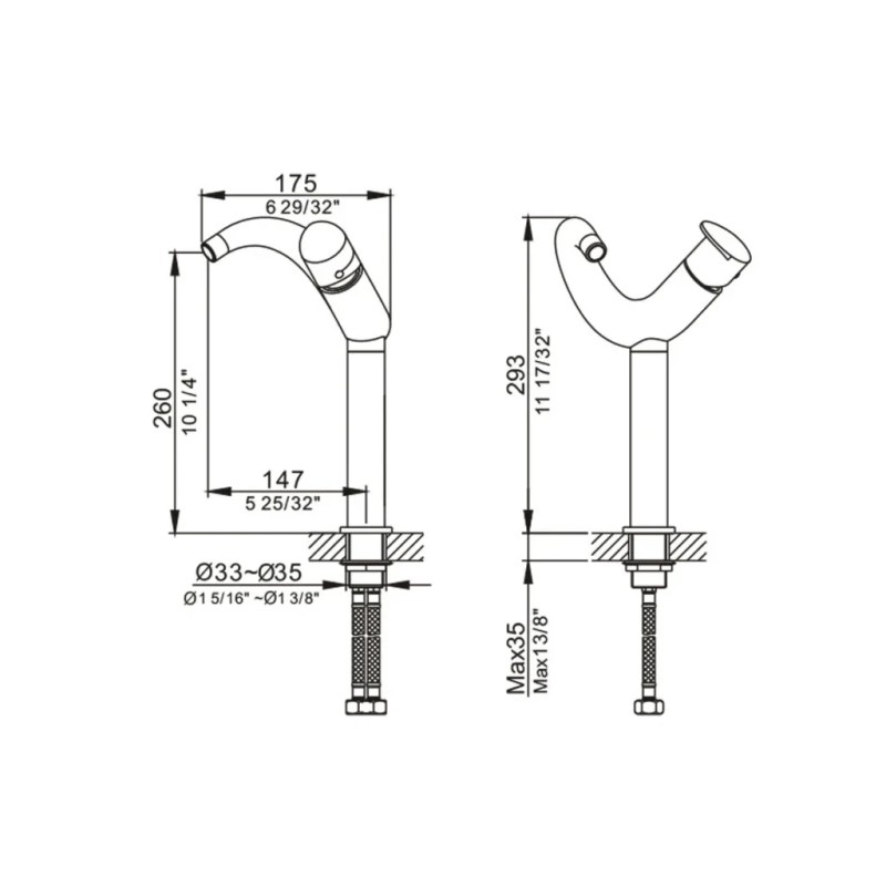 Ubath - High Chrome Single Lever Basin Faucet Cupc Certified