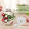 Party Clear Bauble,12Pcs Fillable Clear Plastic Balls with Decorations Transparent