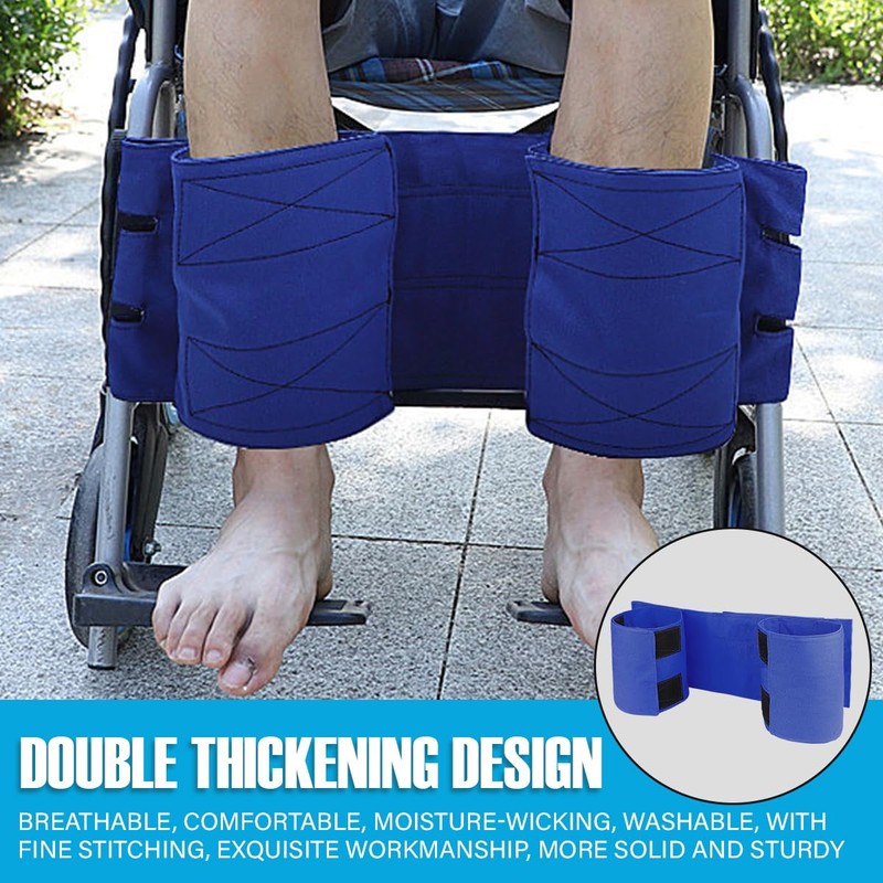 DOERDO Wheelchair Leg Rest Seatbelt Restraining Strap Footrest Restraint Prevent