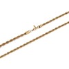 HZMAN 18K Real Gold Plated Rope Chain 6mm Stainless Steel