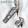 MAYJOYDIY 4 PCS Grey Titanium Alloy Zipper Pull Tabs 35x10mm