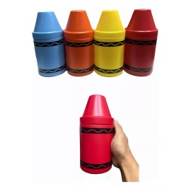 Vaso 10 Vaso Mini Forma De Lapizcrayola, Dulcero, Crayonchelita